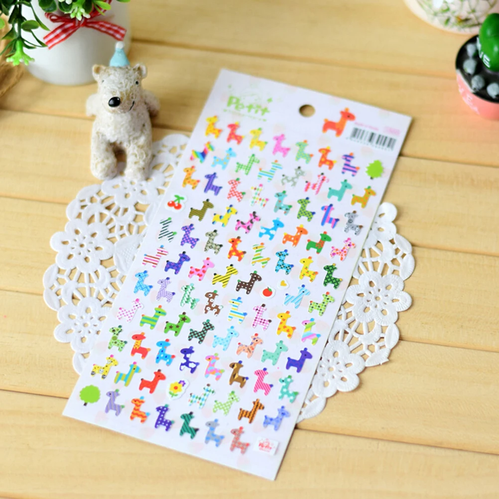 Наклейки бумажные декоративные в виде совы жирафа животных|stickers for|stickers for diarysticker
