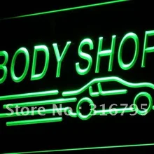 I821 Body Shop Авто дисплей светодиодный неоновый светильник знак Вкл/Выкл Переключатель 20+ цвета 5 размеров