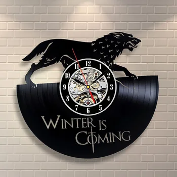 Movie Game of Thrones Iron Throne King Seat Wolf head Wall clock Model NIGHT KING Jon Snow Figure Bedroom Collectible Toy