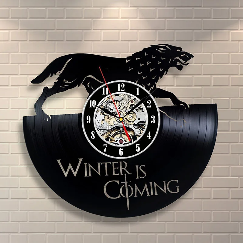 

Movie Game of Thrones Iron Throne King Seat Wolf head Wall clock Model NIGHT KING Jon Snow Figure Bedroom Collectible Toy