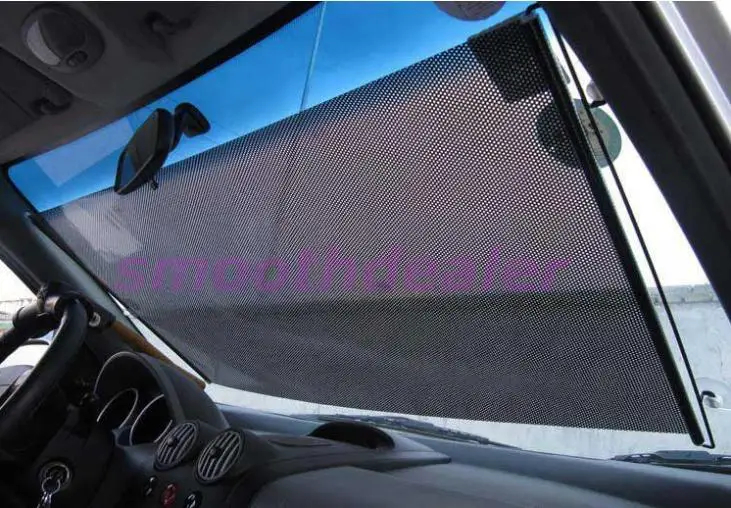 Черный 58x125 cm для автомобильных окон рулонная Шторка Зонт лобового стекла солнцезащитный козырек