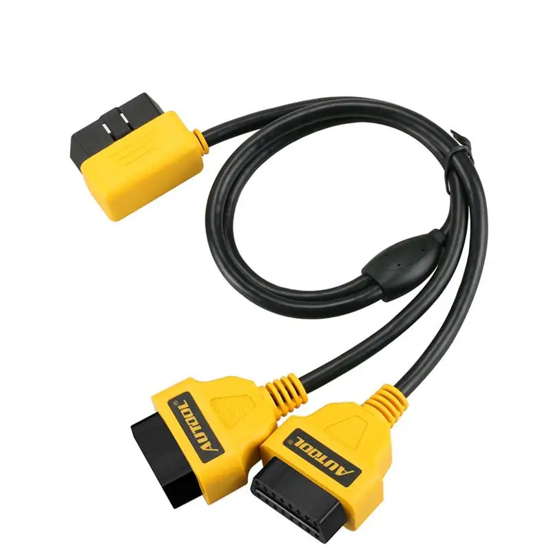 

OBD2 Cable Connector Universal Car OBDII Adapter 1 to 2 Splitter Wire 16pin OBDII Male to Female Extension Cord 16 pins