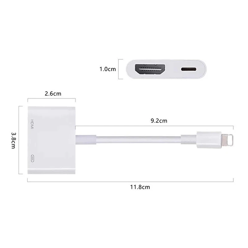 Для iPad к HDMI адаптер для 8 Pin цифровой AV HDMI USB кабель соединительный узел 1080P FHD адаптеры для Iphone X 8/7/6/Ipad Air