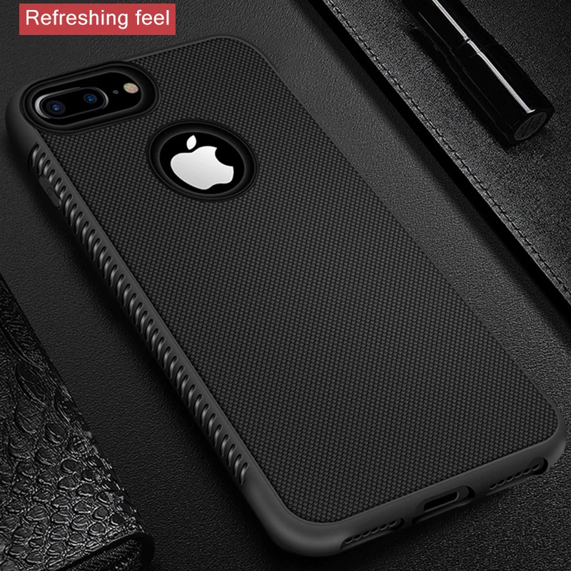 Rugged Case For iPhone X XR XS Max Cover Silicon Bumper Matte Cases 6S 6 7 8 Plus 7Plus 5 5S SE Shockproof Back |