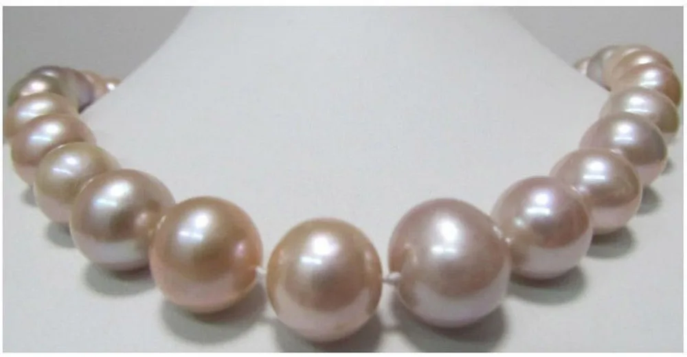 

9-10MM SOUTH SEA NATURAL PINK PURPLE PEARL NECKLACE ^^^@^Noble style Natural Fine jewe FREE SHIPPING