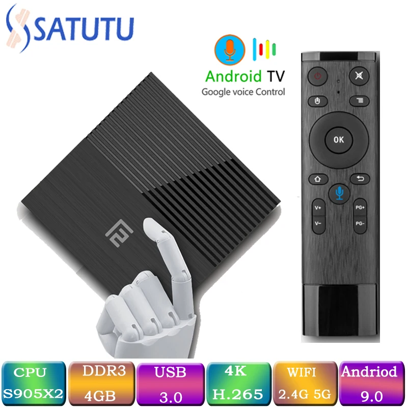 

A95x F2 Smart TV Box Android 9.0 Mi ni Tv Box S905 x2 4G 64G 4k Quad-Core Set Top Box Media Player Support IPTV PK X96 MAX HK1MI