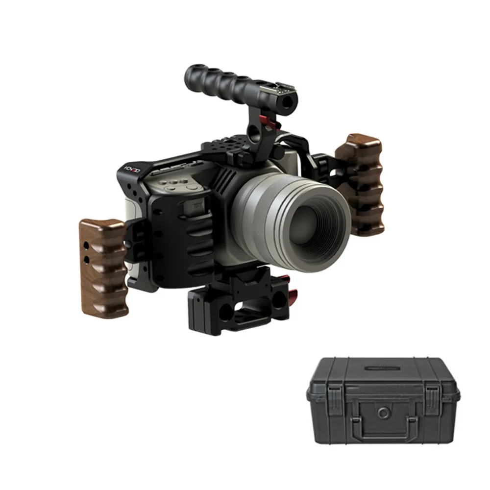 

BMPCC 4K Cage RIG Overall molding cage all in one cage Baseplate Wooden Handle case FOR BMD BlackMagic Pocket Cinema Camera 4K