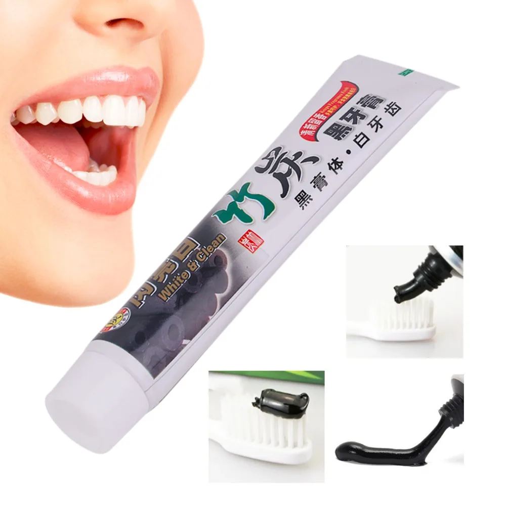 100G Teeth Whitening Oral Hygiene Bamboo Black Charcoal Toothpaste