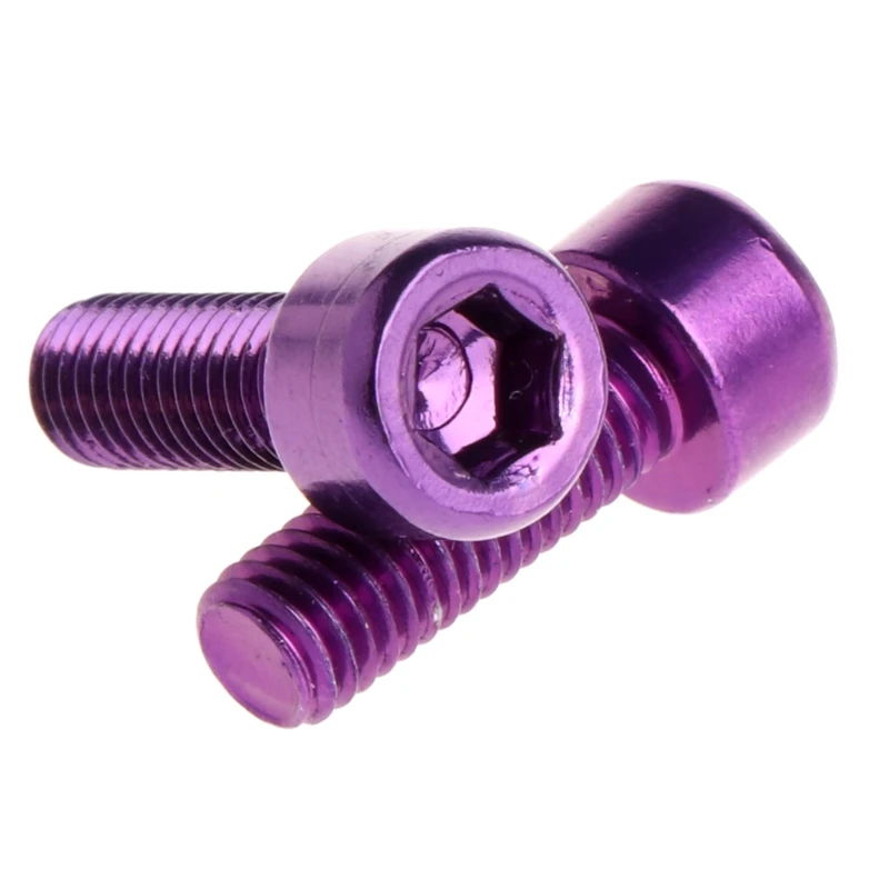 

1Pair Bike Water Bottle Cage Bolts M5 Aluminium Alloy Hex Socket Tapping Screws