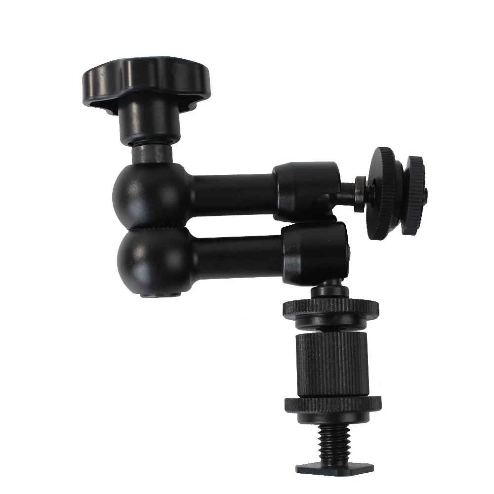 

7" Adjustable Friction Articulating Magic Arm with Hot Shoe Mount For DSLR Camera Rig Monitor LED Light Flash Microphone