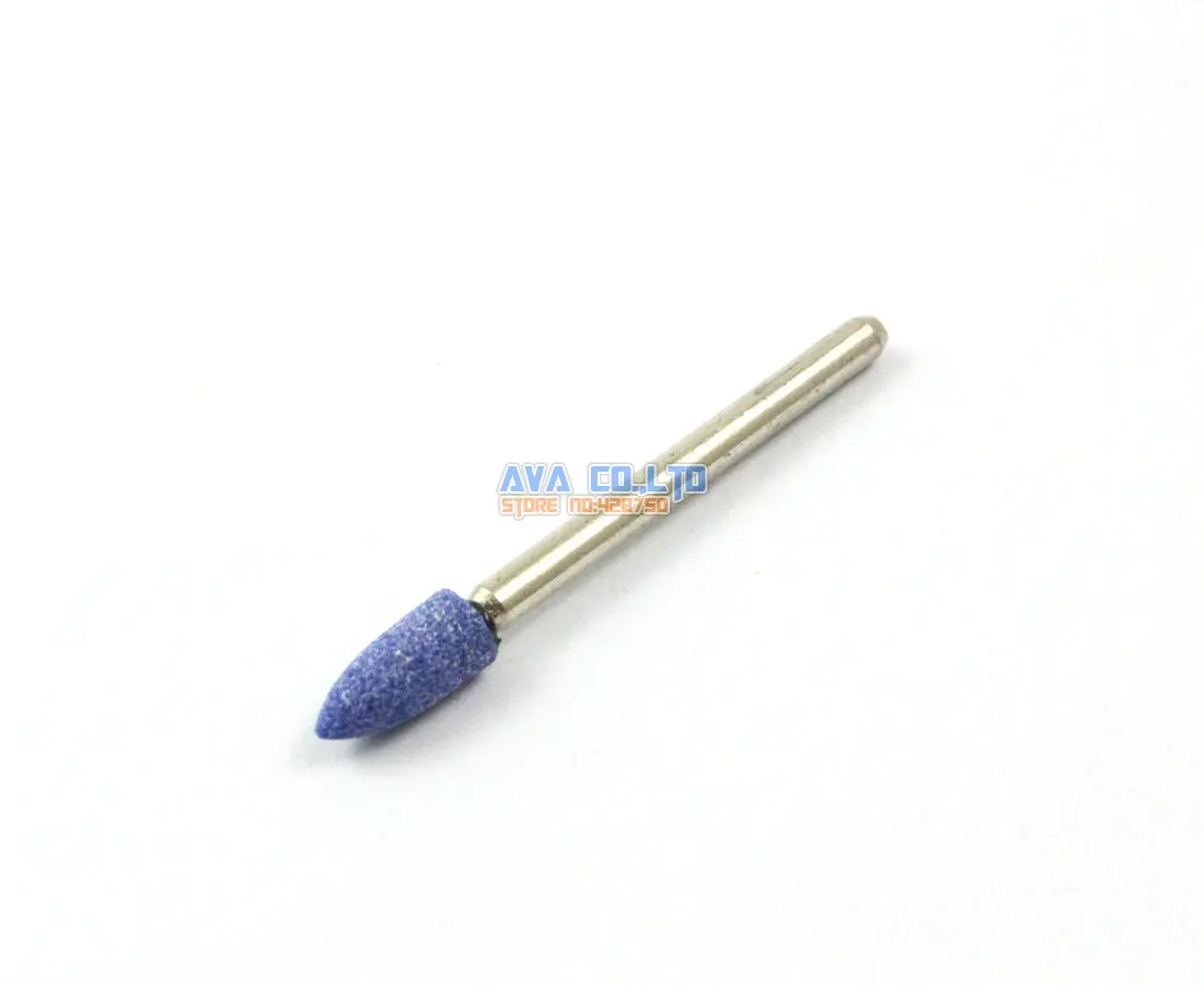 

20 Pieces 5x11mm Bullet Mounted Point Blue Aluminum Oxide Abrasive Grinding Stone Bit 3mm Shank