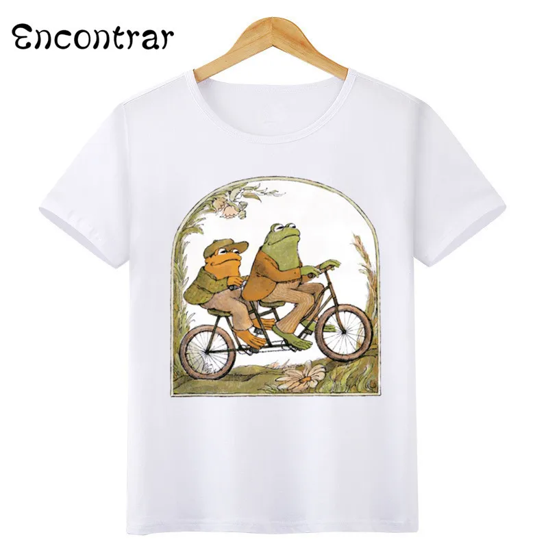 

Kids Two Frog Riding Design Baby Boys/Girl TShirt Kids Funny Short Sleeve Tops Children Cute T-Shirt,HKP3159