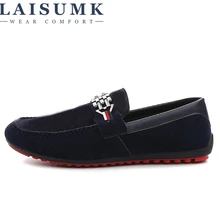 LAISUMK Men Black Loafer Shoes Trendy Leather Slip-on Loafers Vintage Style Men Driving Casual Blue Flat Shoes 2019 New heinrich new style design flat men luxury loafer shoes casual breathable slip on driving shoes chaussure de securite pour homme