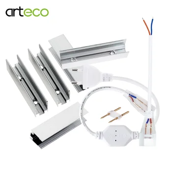 

Neon Strip Connectors Holder Clip Aluminum profile / 220V EU Plug / 12V Connector Cable For 2835 5050 Led Neon Strip Light