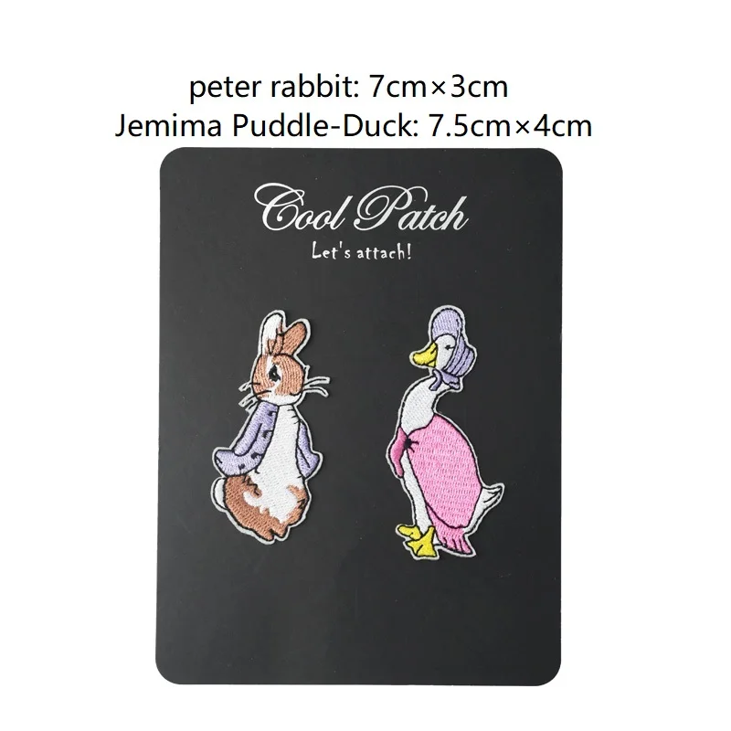 Conjunto de Peter Rabbit Hierro en motivos//adornos para la elaboración de parches