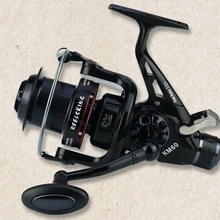 YINGTOUMAN 2 шт./лот, черный 5,2: 2 50/60 типов, двойная загрузка, металлическая головка, передняя и задняя катушка с тормозом для ловли карпа на море