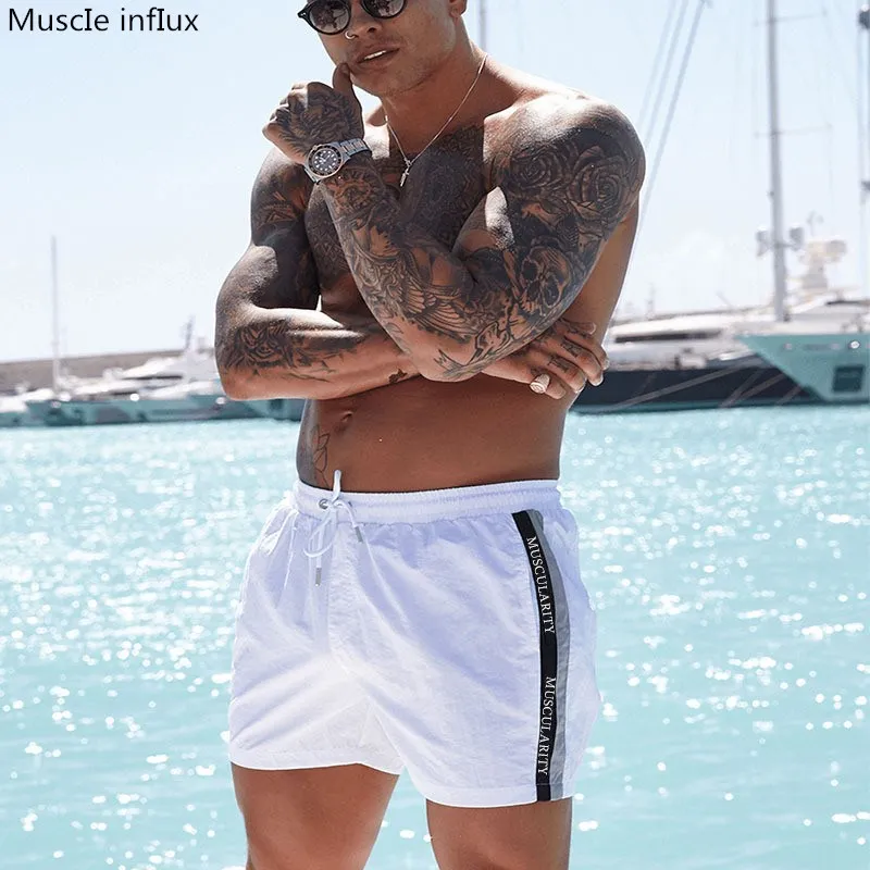 Для мужчин's повседневное летние шорты для женщин пикантные пот брюки девочек мужской фитнес бодибилдинг тренировки чело