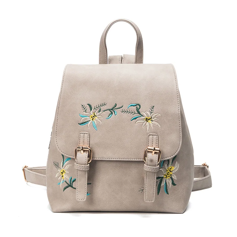 Elegant Embroidery Backpacks New Personalized School Students Bags Casual Sweety Preppy Style Travel Shoulder Backpacks BP053