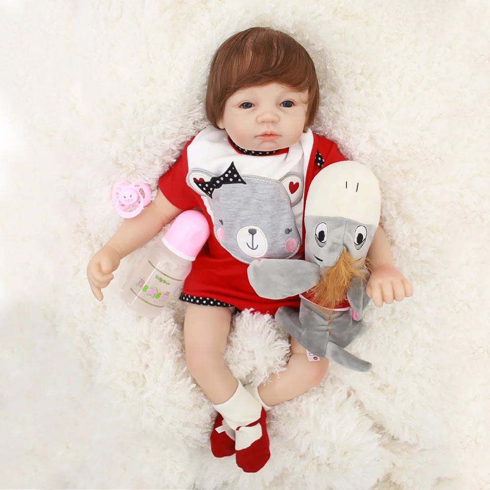 Npk Dolls Bebes reborn 55 см Мягкая силиконовая Кукла Reborn Boneca Alive Baby с супер натуральными