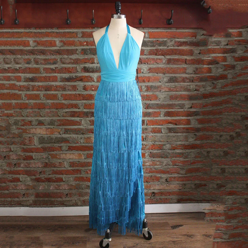 Profundo Decote Em V Celebridade Vestidos Sem