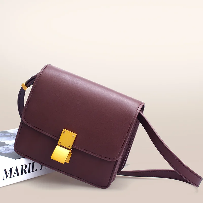 

Women messenger bags small shoulder bags crossbody fashion all match high quality cowhide leather bag vintage flat bag mini