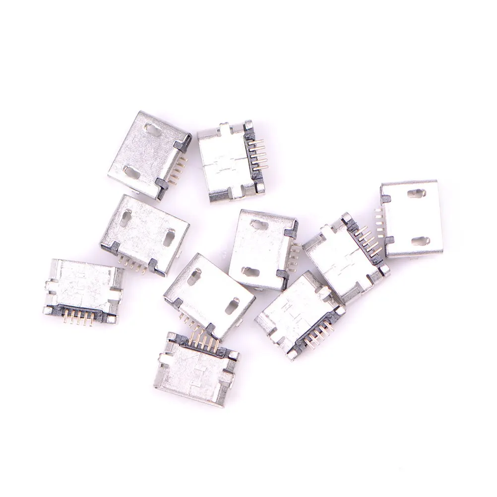 10 шт./лот G18 Micro USB Тип B розетка 5-контактный разъем SMT порт печатная плата Разъемы