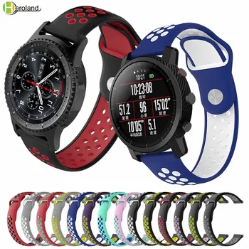 

20 22MM silicone watch strap band For samsung gear s3 sport s2 s4 Galaxy 42 46mm active Band for Amazfit Stratos 2/2S watchbands