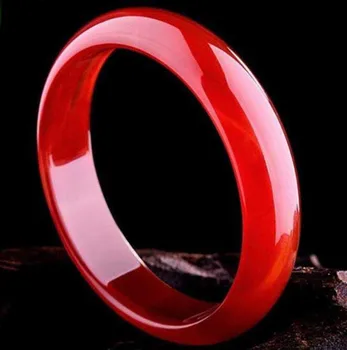 

Natural Red Agate Bracelet Female vision texture Red jade marrow wide fine bracelet SpongeBob Red crystal Jewelry Gift