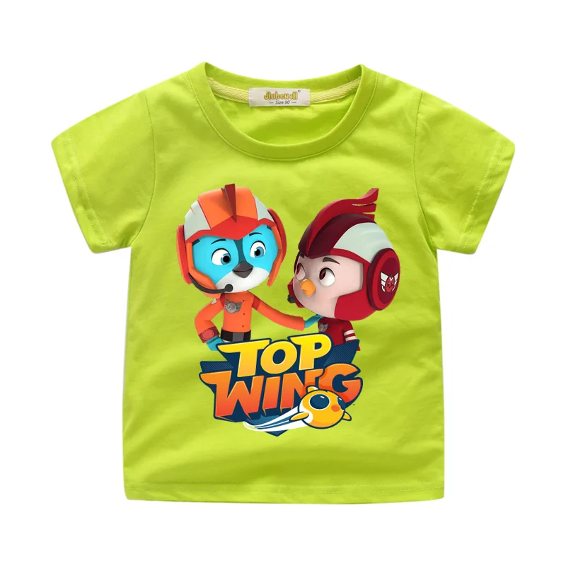 Top Wing Cartoon T-shirts For Kids Summer Clothing Children Short Sleeve Tshirts Costume Boys Girls Casual Tees Top Baby WJ195 (3)