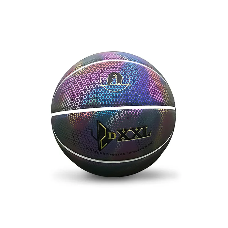 Светящийся уличный резиновый баскетбольный мяч, размеры 5, 6, 7, для мужчин, для женщин, для улицы и в помещении, профессиональный баскетбольный мяч s Team sports - Цвет: 7 size(Standard bal)