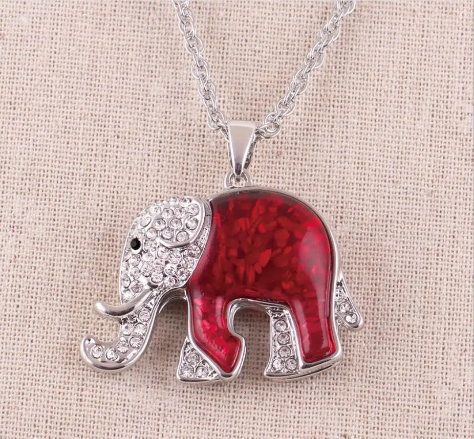 

SORORITY GREEK Delta Sigma Theta DST Enamel elephant necklace pendant crystal animal chain accessory Jewelry