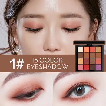 

New Arrival 16 Color Make Up Palette Charming Eye shadow Palette Matte Shimmer Pigmented Eye Shadow Powder Q1