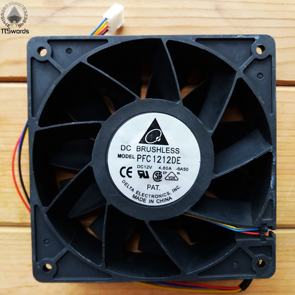 PFC1212DE 120 мм 12 V 4.8A 12 см 120 мм охлаждающий вентилятор для Bitcoin GPU Майнер GPU чехол ANTMINER S9 ETH майнинга эфириума рама rig чехол