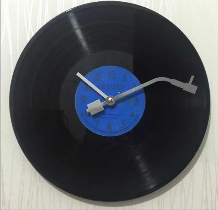 

Quartz Round Vintage Cheap Wall Clock Design CD Black Vinyl Record Clock Duvar Saati Horloge Mural kitchen Watch for Home Decor
