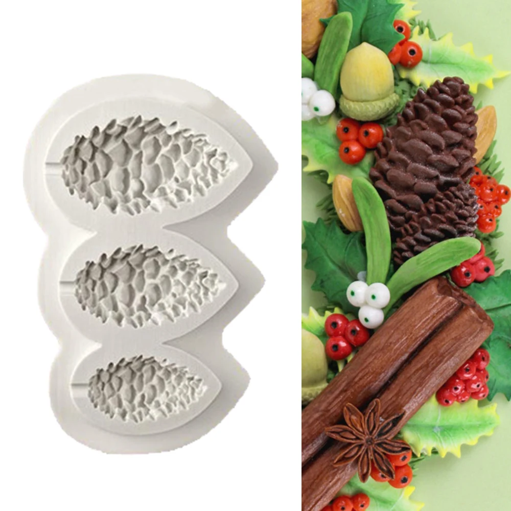 Three Pine Nuts Set Cake Moulds Sugarcraft Pine Cones Three Pine Nuts Set Cake Moulds Sugarcraft Pine Cones