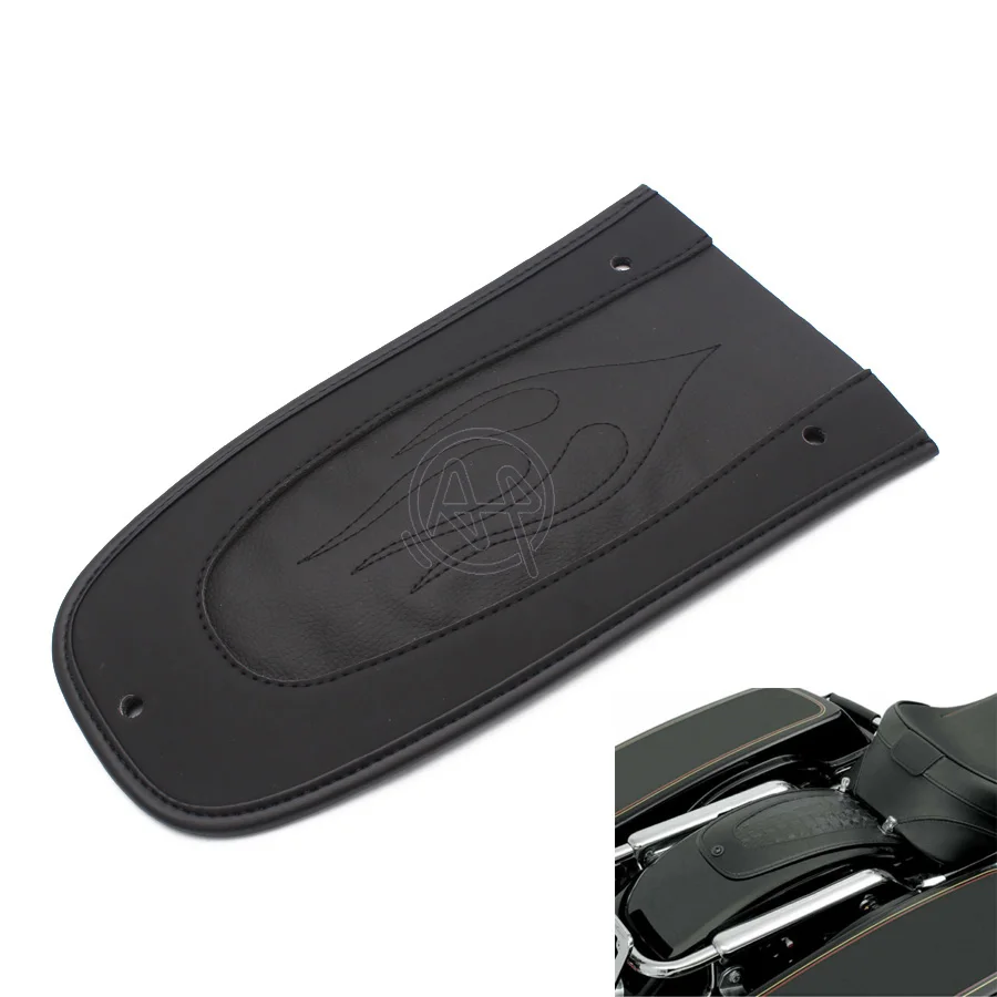 

1pcs Flame Style PU Leather Motorcycle Rear Fender Bib Cushion Solo Seat Accessory Seat Fits For Harley Glide