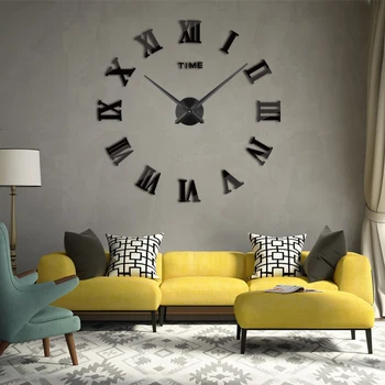 

Modern Design DIY Wall Clocks 3D Acrylic Mirror Stickers 2019 New Arrivals Quartz Clock Needles Home Decor Relogio De Parede