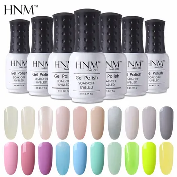 

HNM 8ml Nail Polish Light Color Nagellak UV LED Nail Polishes Vernis Semi Permanent Primer Paint Gellak Gelpolish Vernis a Ongle