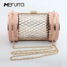 Вечерняя сумка, круговая, индивидуальная, полые, металлические клетки, вечерние, клатч, сумка на плечо, сумочка, сумка-мессенджер, кошелек