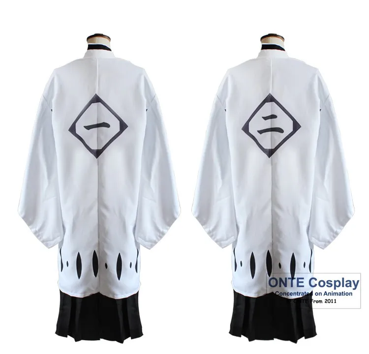 Cosplay&Ware [7]Anime Bleach Cosplay Costumes Capes 1st To 11th 12th 13th Division Captains Cloaks With Sleeve Coat Halloween -Cosplay&Ware anime Shop