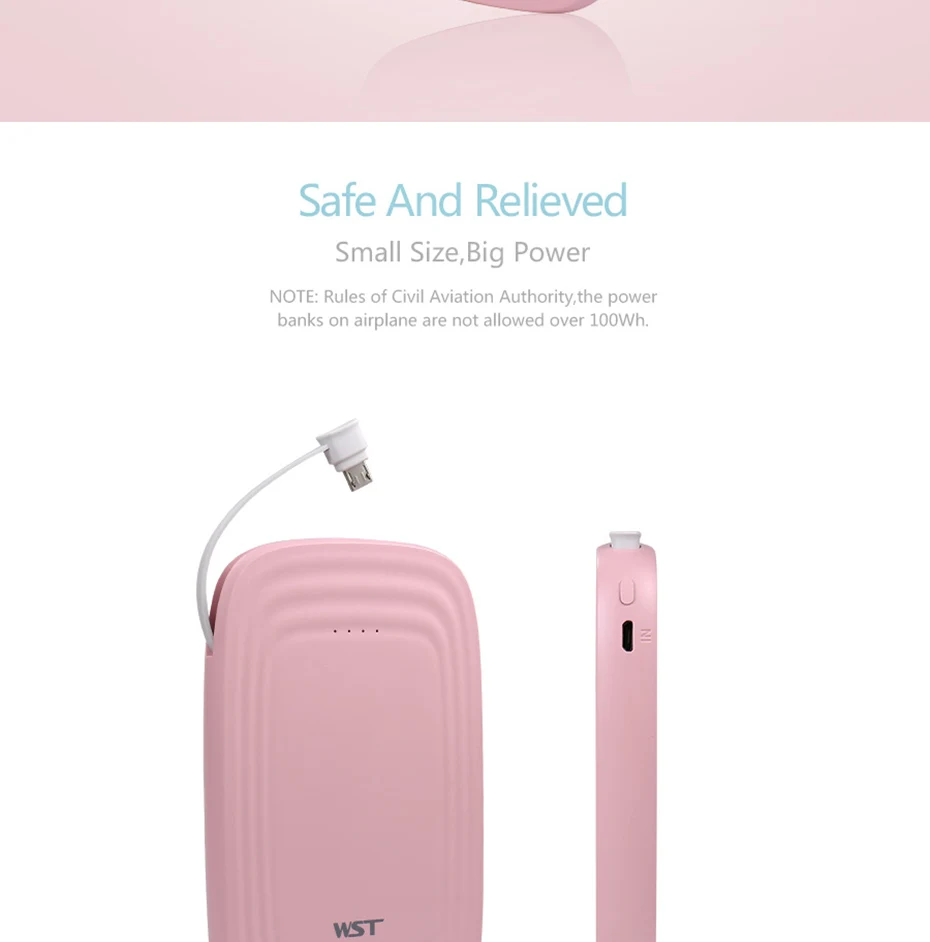 WST 10000mAh Portable Mobile External Battery LED Powerbank Battery Pack Power Bank For Xiaomi Samsung Phone Poverbank Charger (8)
