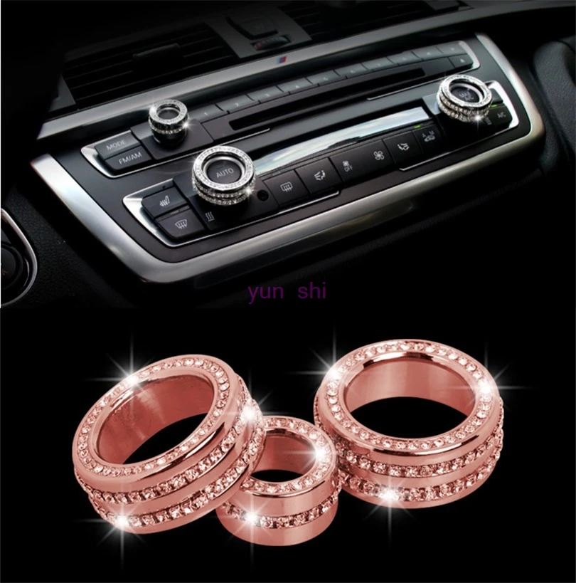 3 colors 2 pcs Car Air Conditioning Rotary Knob Decoration Covers Car-styling For BMW 4 3 2 1 series M3 M4 F30 316i 328 320i etc