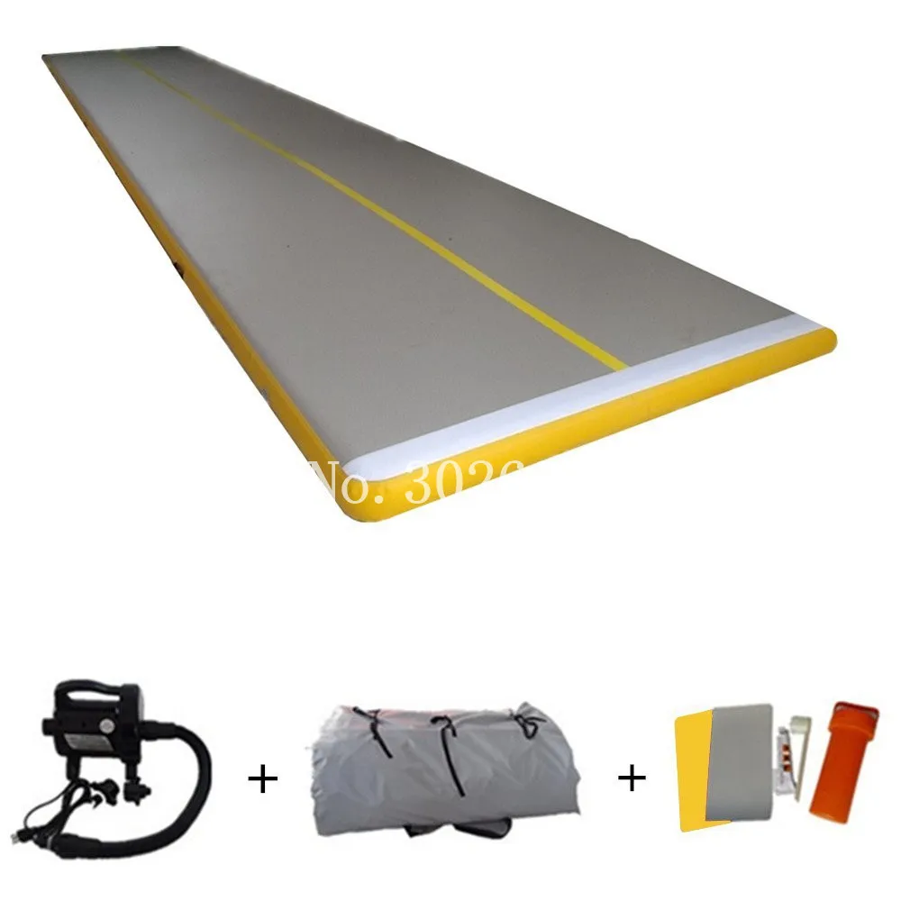 cheap Free Shipping 5x1x0.2m Inflatable Gymnastics Mattress Gym Tumble Airtrack Floor Tumbling Air Track With a pump