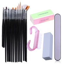 Набор инструментов для ногтей, пилочки для ногтей, кисти для кутикулы, кусачки Ножничные, для очистки, буфера, губка, блок, полировка, песок, акрил, инструменты для педикюра