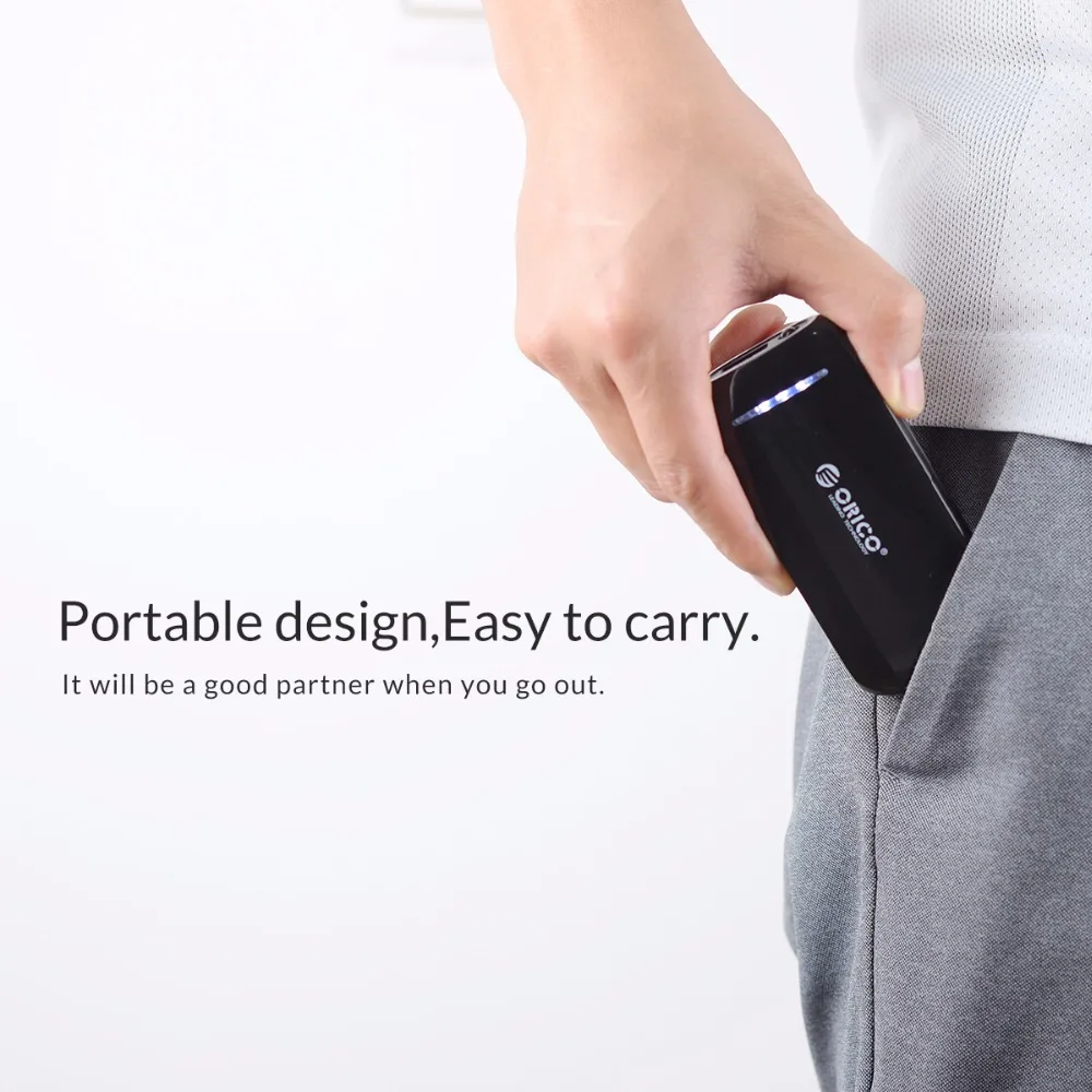 Портативное зарядное устройство ORICO 4000 мАч внешний аккумулятор Micro USB вход со