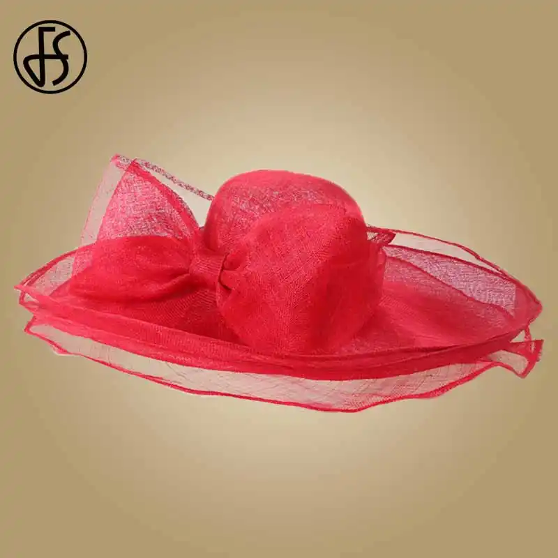 breite Krempe Rot HUDANHUWEI Damen Fedora-H/üte mit G/ürtelschnalle Panama-Fedora-Kappe Einheitsgr/ö/ße