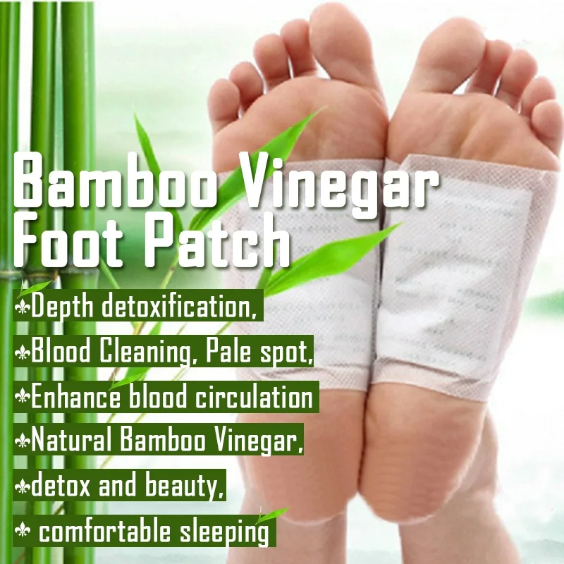 

20 Set Tradition Chinese Detox Foot Patch Bamboo Vineger Pad Improve Sleep Patches Beauty Slimming Patch (20Patches+20Adhesives)