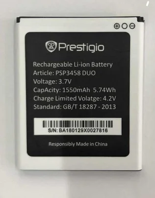 

PSP3458 DUO PAP3458 Batterie pour Prestigio PSP3458 DUO Accumulateur 1550 mAh