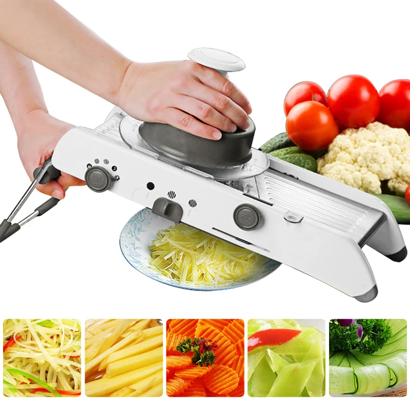 Comprare Mandoline Affettatrice di Verdure Manuale Taglierina Professionale Grattugia Con Regolabile 304 Lame In Acciaio Inox Verdura Attrezzo Della Cucina