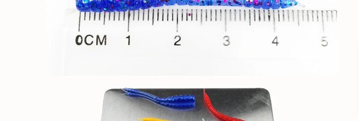 Mini Micro Soft Lure Soft Bait Rock Fishing Lures 4.5cm 0.4g 105pcs Worm Sandworms Swimbait Fishing Tackle  (6)